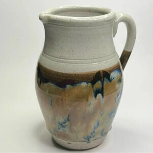 Cramer Pottery Studio Ceramics Glazed Large Pitcher 10"" Hand Crafted